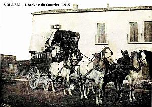 Sidi-Aissa - Arrivee du Courrier en 1915